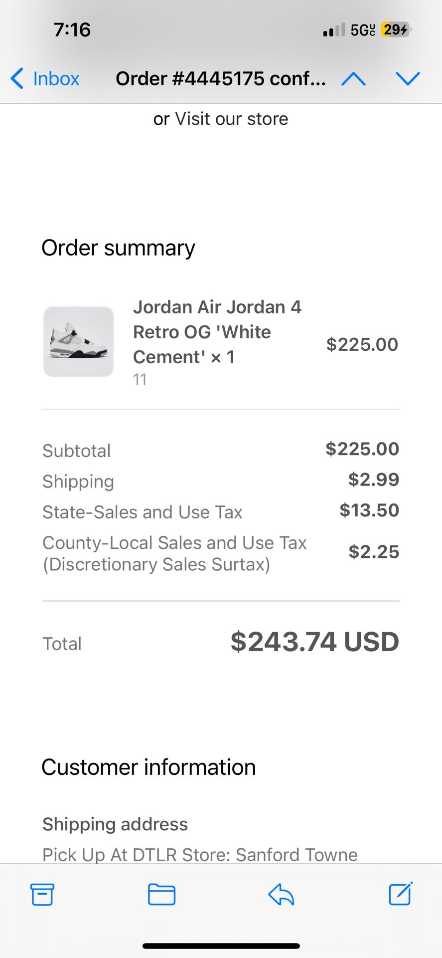 Retro 4 Cement Sz 11