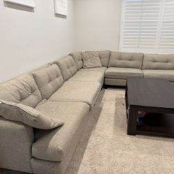 Sectional Sofa + Coffee Table – Bundle Deal Available
