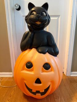 Carolina Enterprises 34” Black Cat/Pumpkin Blow Mold (Halloween Blow Molds)