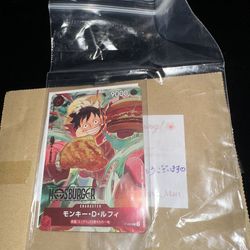 SHINY Monkey D. Luffy P-080 MOS BURGER PROMO Sealed ONE PIECE Card Game Japanese