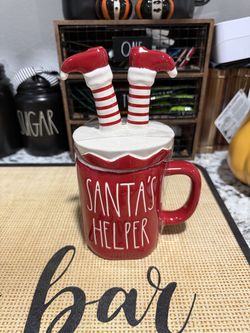 Rae Dunn Santa Elf Topper Mug