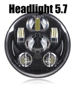 Black housing headlight led for motorcycle