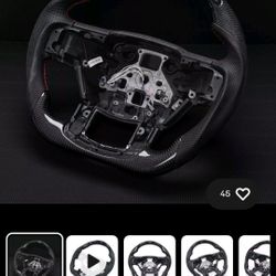 Carbón Fiber LED Steering Wheel