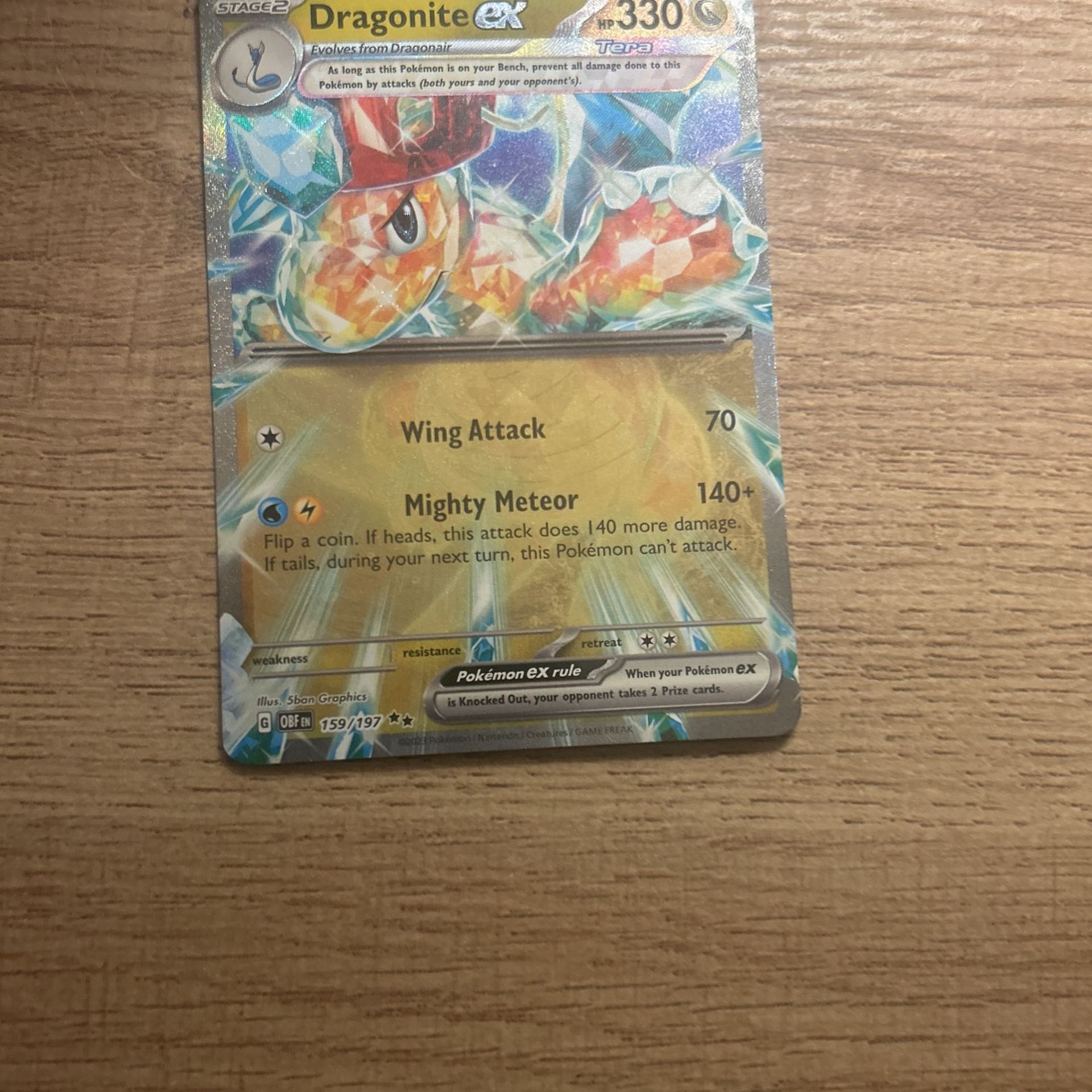 Pokémon 2023 Dragonite Ex 159/197 Obsidian Flames