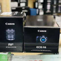 Canon R8 Camera + Canon RF 28-70mm 