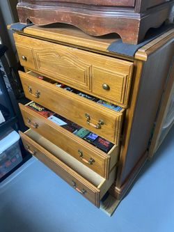 Four drawer bureau.