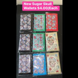 New Sugar Skull Wallets $4.00/Each 