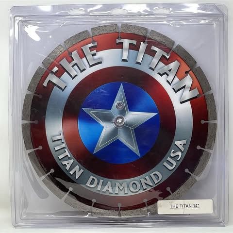 The Titan Diamond USA Captain American Shield 14" Circular Saw Blade