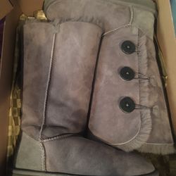 Ugg Grey Bailey Button tall boots 