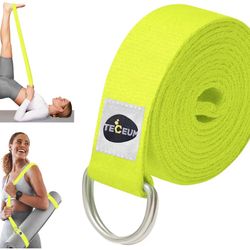 TECEUM Yoga Strap & Mat Strap – 2 IN 1 – Cotton – 10 ft..