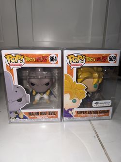 Funko Pop Dragon Ball Z Majin Buu Evil #864 & Super Saiyan Gohan #509 Exclusive
