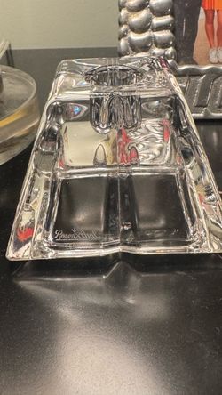 2 Crystal Candle Holders/ Ash Trays
