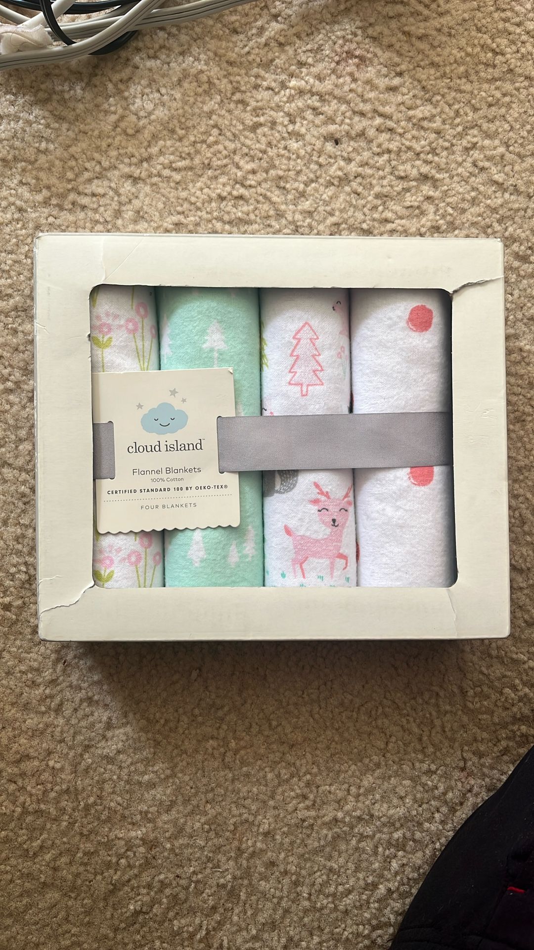 Cloud Island Flannel Blankets (100% Cotton)