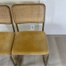 Beautiful Gold Cane Chairs