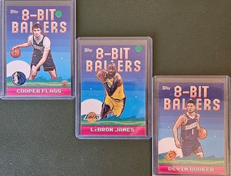 🔥🔥 LeBron James, Cooper Flag, Devin Booker - 8-Bit Ballers - 3 Cards