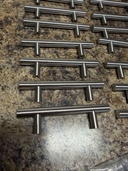 Set of 30 Stainless Steel T-Bar Cabinet Pulls handles