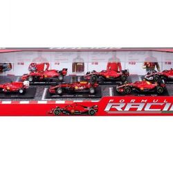 Burango Ferrari Formula Racing Die- Cast Model 6- Pack