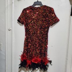 Womens Slim Sequin Mini Dress Size M
