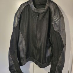 BILT leather and mesh Motorcycle jacket with elbow and shoulder pad inserts MENS XXL/54 CHEST