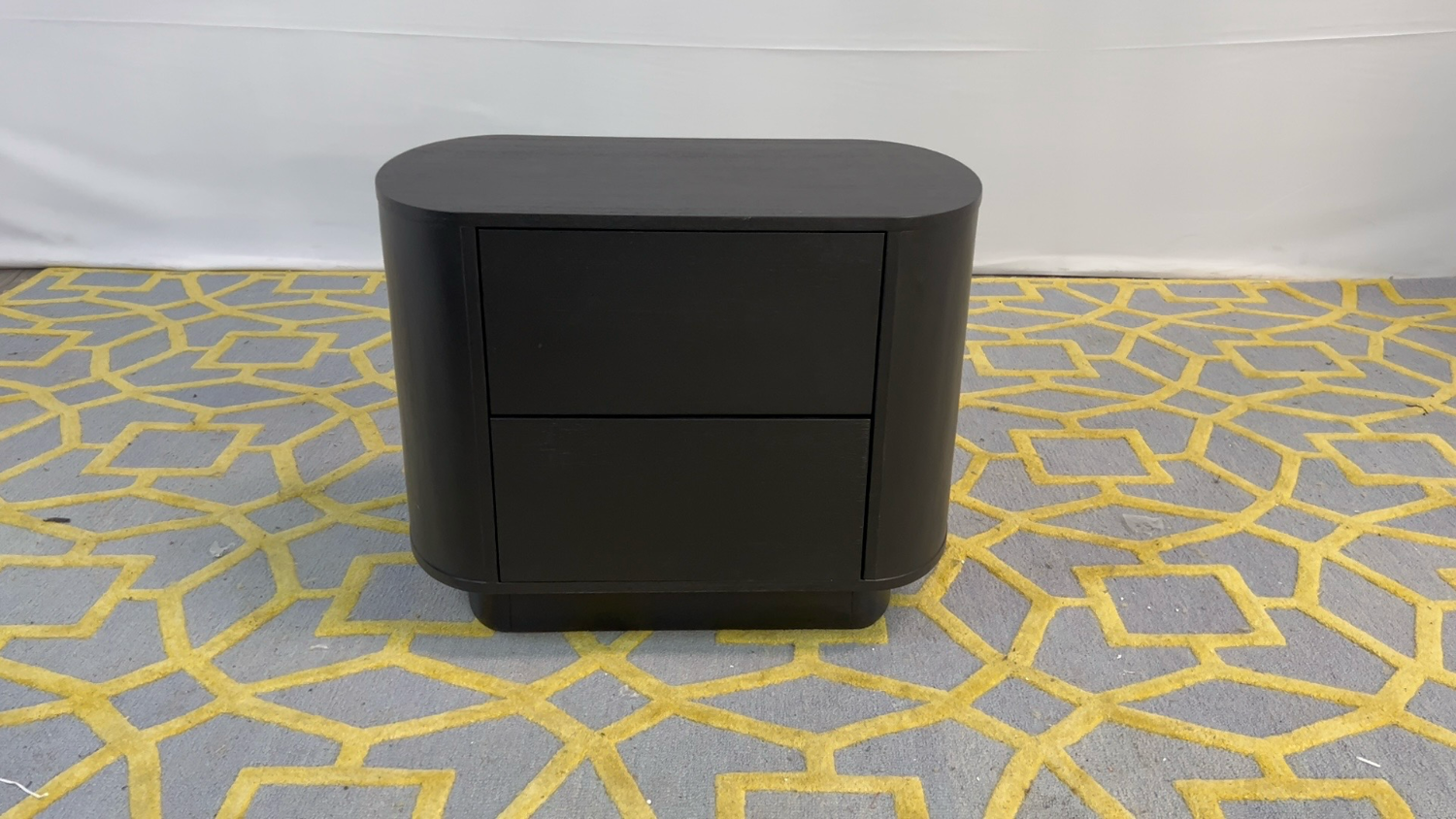 ( Delivery Available ) LuLu & Georgia Black Wooden Nightstand