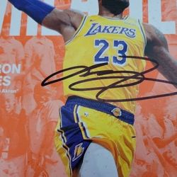 Autographed Wheaties box LeBron James