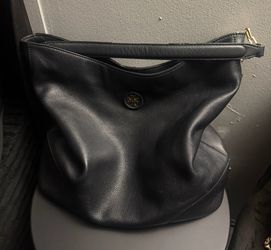 Tory Burch Black Leather Hobo Bag