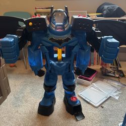 Large 2017 Mattel Playmobile Batman Blue Robotic Suit Imaginext