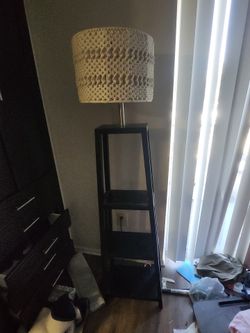 Floor Lamp with Shelves