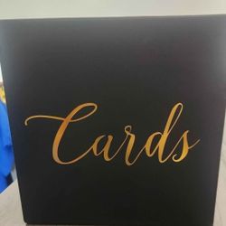 Black And Gold Gift Card box 