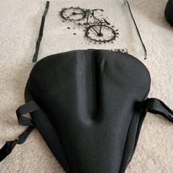 Bikeroo Bike Seat Cushion - Padded Gel Wide Adjustable Cover for Men & Womens Comfort, Compatible with Peloton, Stationary Exercise ,etc
