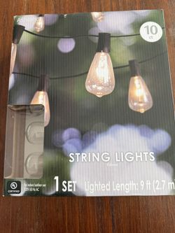 10ct. Edison Bulb String Lights