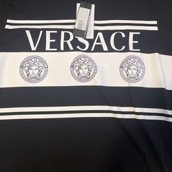 VERSACE T-SHIRT BLACK/WHITE designer shirt