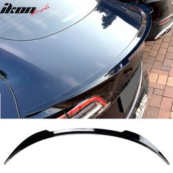 Fits 2017-2023 Tesla Model 3 Duckbill Rear Trunk Deck Lid Wing Lip Exterior Auto Parts MX Style Painted Gloss Black ABS Plastic