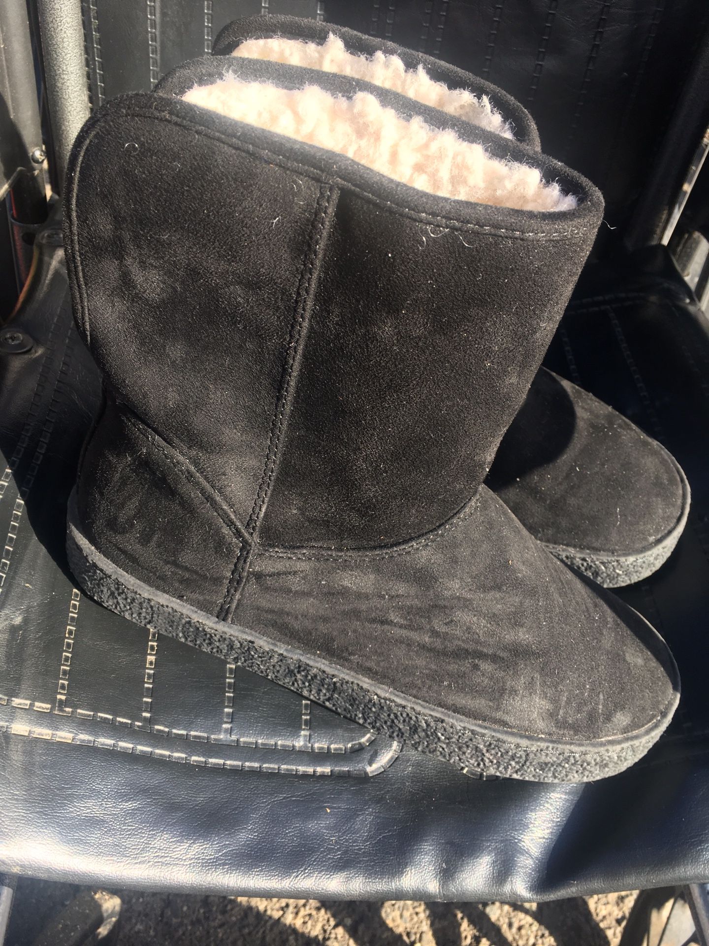 Black Ugg Style Boots Size 6.5ish