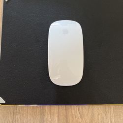 Apple Mouse With The Mouse Pad
