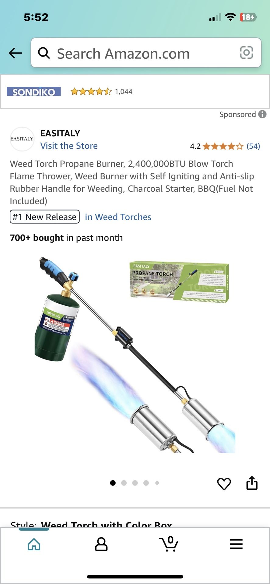 Weed Propane Torch. 25 Dollars