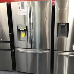 New Scratch And Dent LG 29.7 Cu Ft Grab And Go Stainless Steel French Door Fridge. 1 year Warranty 