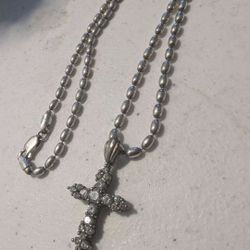 Girls Not Older Than 9 Years Old Sterling Chain And Pendant 