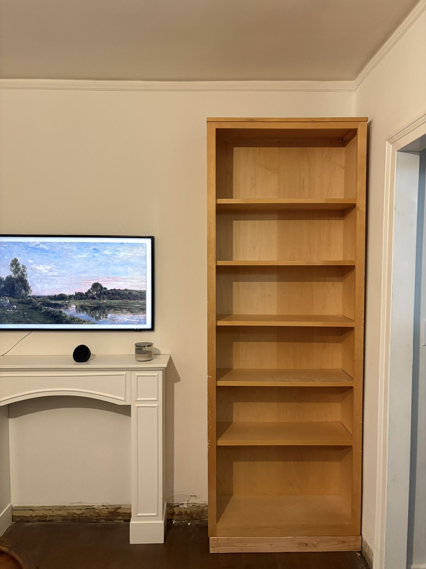 Large Solid Wood Vintage Bookshelf