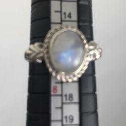 Size 7 Sterling And Moonstone Ring