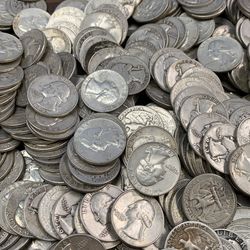 BUY BULK AT SPOT!!! 90% Junk Silver Quarter Lot F.V.