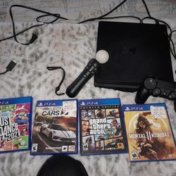 Ps4 +Controllers And Games With Charger