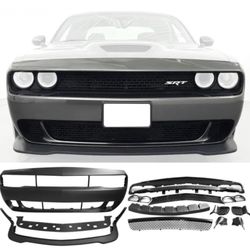 2011-2023 Dodge Challenger Front Bumper w/ Grill & Hellcat Style Lip Unpainted