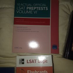 LSAT PREP BOOK WITH SEALED FLASHCARDS