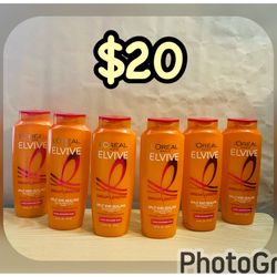 (6) L’Oréal París Elvive Shampoos 12.6 fl oz, $20 for all/$20 por todo