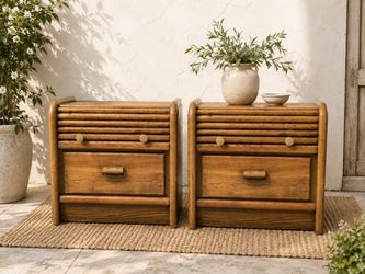 Golden Hour Oak Nightstand Set | Pair of 2