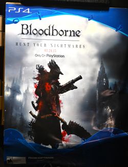 Exclusive PlayStation 4 Bloodborne Best Buy / GameStop Magnetic Poster Small Rip