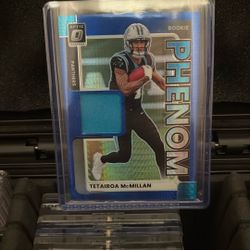 TET McMillan/ Optic / Player Worn Patch / Rookie Card 