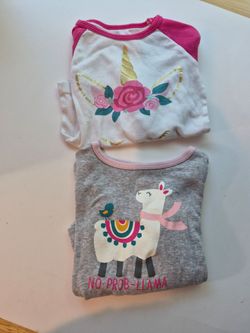 2t girls pj tops
