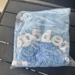 Sp5der Hoodie sky Blue